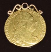 1775 Guinea with pendant loop, 8.7g