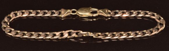 A 9ct gold curb link bracelet, 12.5g, 22cm
