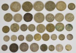 1560 Elizabeth I hammered sixpence, 28g pre 1920 silver coinage including Victorian, 128g pre 1947