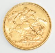 1895 Queen Victoria veiled head gold full sovereign with Sydney mint mark