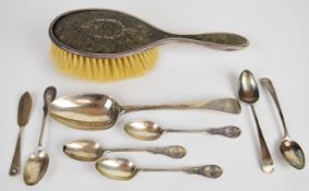 Georgian and later hallmarked silver cutlery to include a bottom hallmarked silver table spoon,