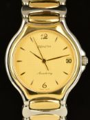 Zenith Academy wristwatch ref. 59-6000-226 with date aperture, gold hands and hour markers, textured