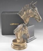 Tim Potts limited edition (of 5000) Genesis bronze coloured study of a horse's head, height 30cm,