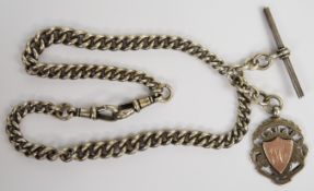 A silver Albert / watch chain, Chester 1920, 55.9g
