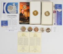 Nine Royal Mint and other silver coins comprising 2004 Steam Locomotion £2, 2005 and two 2007 1