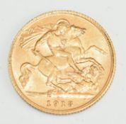 1913 George V gold half sovereign