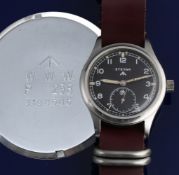 Eterna British military issue 'Dirty Dozen' wristwatch with inset subsidiary seconds dial marked '