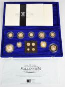 Royal Mint cased limited edition (8044/15,000) 2000 Millennium proof silver coin set comprising