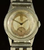 Movado gentleman's wristwatch ref. 14729 with subsidiary seconds dial, luminous hands, bronze