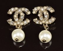 A pair of Chanel earrings marked B23 C