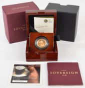 Royal Mint cased limited edition (1886/10,500) proof 2017 Elizabeth II gold full sovereign, with