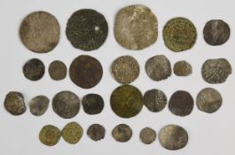 An accumulation of 26 hammered coins, c12thC through to Charles I, includes Edward VI groat and