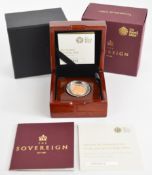 Royal Mint cased limited edition (416/2675) proof 2018 Elizabeth II Piedfort gold full sovereign,