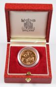 Royal Mint cased limited edition proof 2019 Elizabeth II gold full sovereign