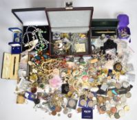 A collection of jewellery including Sarah Coventry, Jewelcraft, Victorian cut steel and vintage