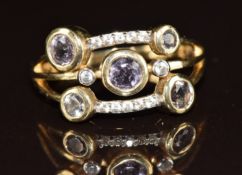 A 9ct gold ring set with topaz, 3.5g, size Q