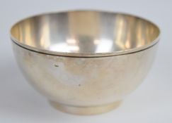 Spink & Son Elizabeth II hallmarked silver bowl of plain form, London 1972, diameter 9.5cm, weight
