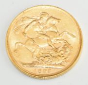 1898 Queen Victoria veiled head gold full sovereign with Melbourne Mint mark