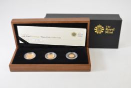 Royal Mint cased limited edition (175/1500) three coin proof 2010 Elizabeth II set comprising one
