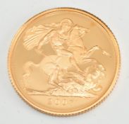 2007 Elizabeth II gold full sovereign