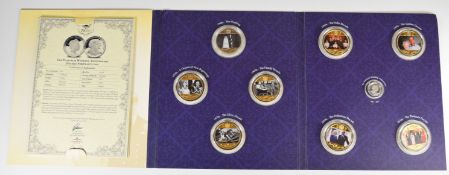 London Mint Office platinum wedding photographic coin collection, comprising proof 3.122g 999.5