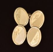 A pair of 9ct gold cufflinks, 3.8g