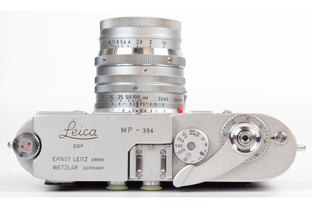Leica MP 35mm rangefinder camera with chrome body, serial number 394, circa 1957, with Leicavit - Image 6 of 24
