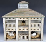 A small clapboard dovecote / nesting box, W53 x D30 x H45cm