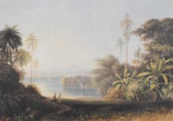 After Copley Fielding 'View in the Island of Ceylon from the residence of Sir Alexander Johnston',