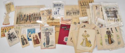 [Fashion] Collection of Victorian, Edwardian and later colour fashion plates from Le Costume
