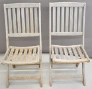 Two Bramblecrest teak folding garden chairs
