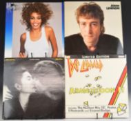 A collection of fourteen LPs, thirty 12