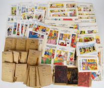 [Postcard interest] Group of seventeen original copper plates for the printing of comic and saucy