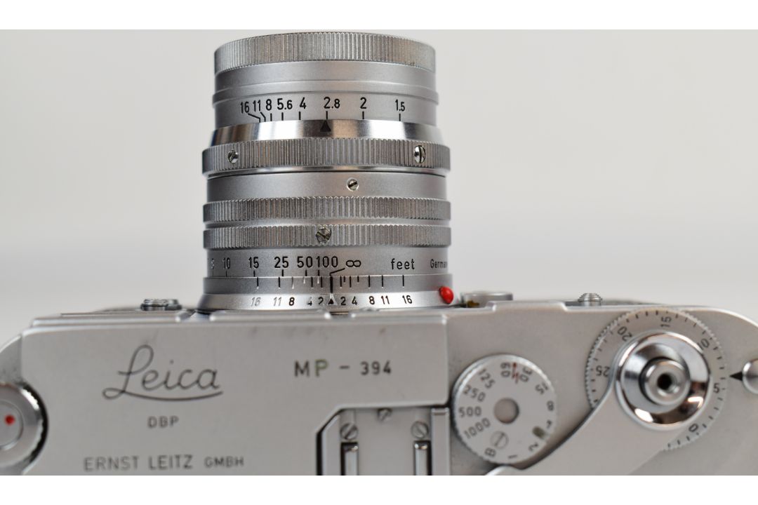 Leica MP 35mm rangefinder camera with chrome body, serial number 394, circa 1957, with Leicavit - Image 13 of 24