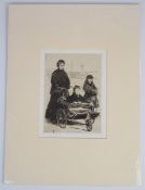 Sir John Everett Millais Bt PRA, (1829-1896 Pre-Raphaelite painter) original etching 'Going to the