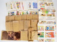 [Postcard interest] Group of seventeen original copper plates for the printing of comic and saucy