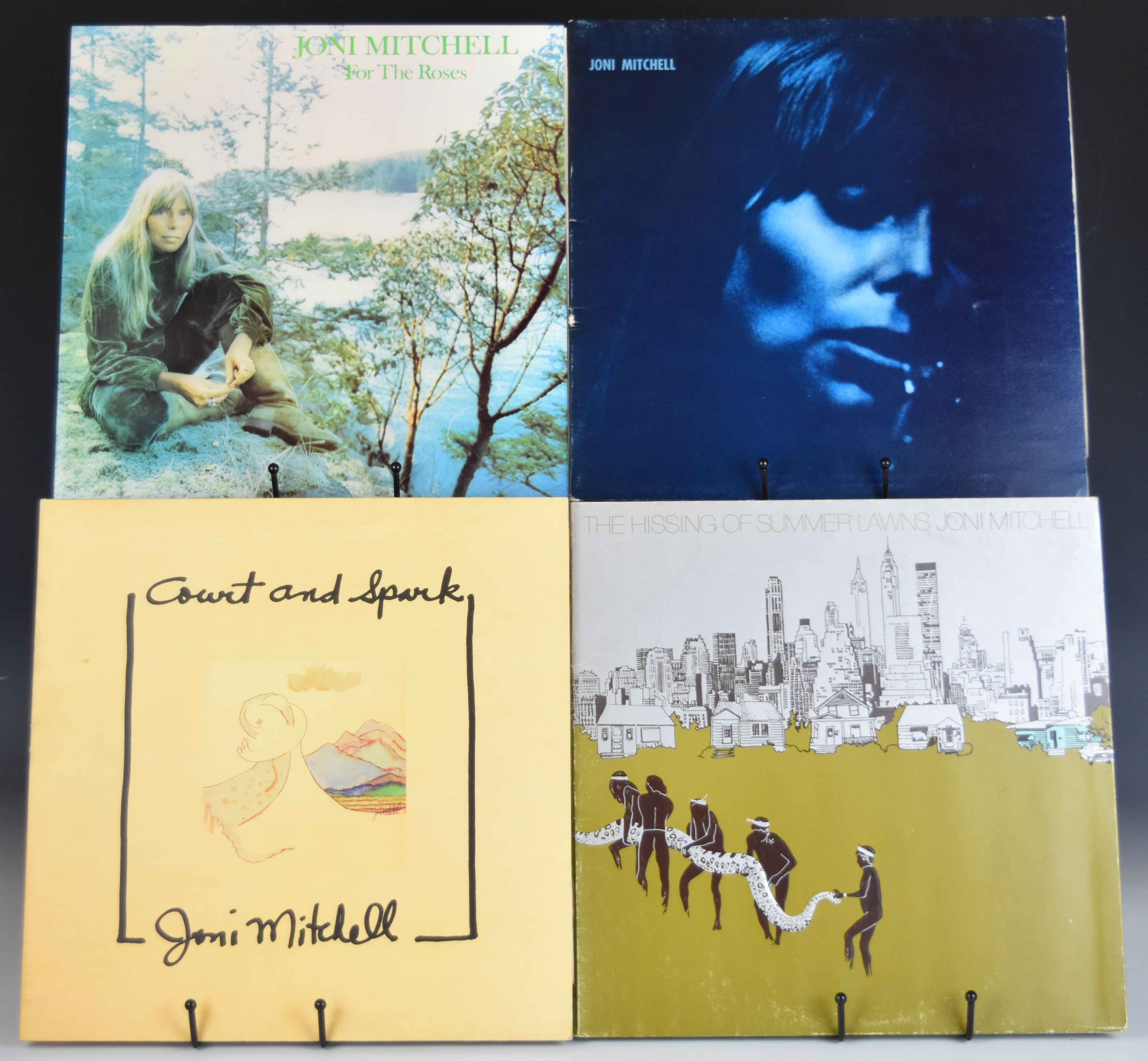 Joni Mitchell - eight LPs comprising The Hissing of Summer Lawns, Court & Spark, Blue, For the