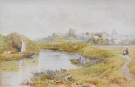 Charles F. Allbon (1856-1926) watercolour of a view to Windsor Castle, signed lower left, 12 x 18cm,
