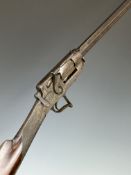 An unusual approximately .577 breech loading single shot percussion hammer action rifle built on a