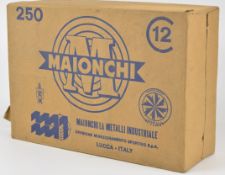 Two hundred and fifty 12 bore Maionchi lead free 28g 5 shot steel shotgun cartridges, all in