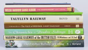 Nine railway / light railway books including The Chronicles of Pendre Sidings by John Bate, The Vale