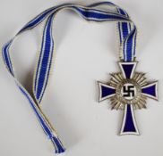 German WW2 Nazi Third Reich silver Mother's Cross