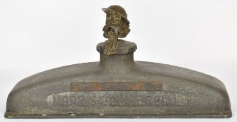WW1 interest Bruce Bairnsfather 'Old Bill' bronze bust attached to radiator top for a Morris