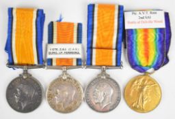 South Africa WW1 medal pair comprising War Medal and Victory Medal named to Pte A.V.T Ross, 2nd S.