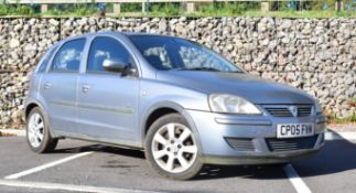 2005 Vauxhall Corsa 1.2 petrol, registration number CP05 FVM. From a deceased's estate, no V5c