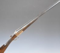 W Richards of Liverpool 20 bore side by side ejector shotgun with named and engraved locks, engraved