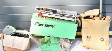 Clay Sport Graduate electric clay pigeon shooting trap and three boxes of clays.