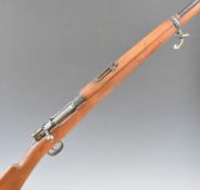 Deactivated German Mauser Model 1896 6.5mm bolt-action rifle with breech stamped 'OVS 598 Mod Mauser