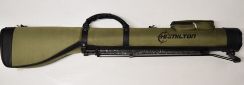 Hamilton shotgun or rifle slip stand bag with folding legs, padded interior and shoulder strap,