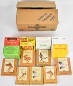 Two-hundred-and-twenty collector's shotgun cartridges including a set of packs of Maionchi with bird